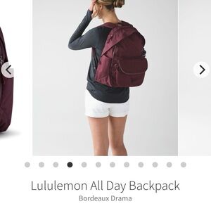 Lululemon Athletica Bordeaux Drama Backpack